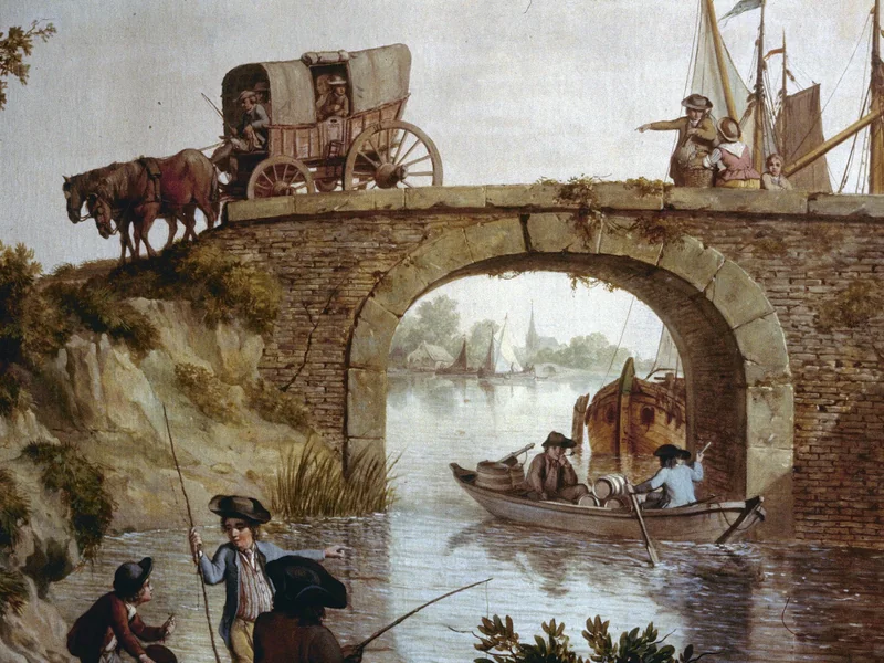 1742-Jurriaan Andriessen - Dettaglio della carta da parati dell'Herengracht 572, Amsterdam